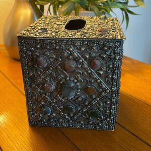 Morrocan jeweled tissue box cover